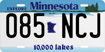 MN license plate 085NCJ