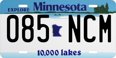 MN license plate 085NCM