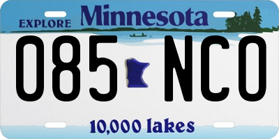 MN license plate 085NCO