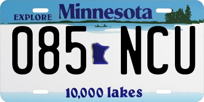MN license plate 085NCU