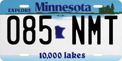 MN license plate 085NMT