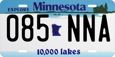 MN license plate 085NNA