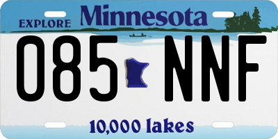 MN license plate 085NNF