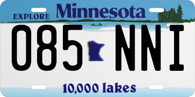 MN license plate 085NNI
