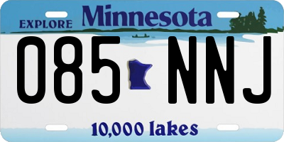 MN license plate 085NNJ