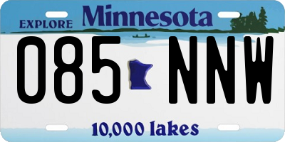MN license plate 085NNW
