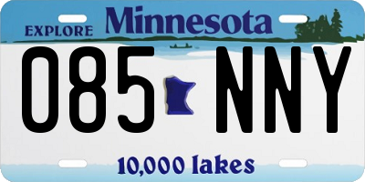 MN license plate 085NNY