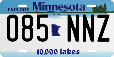 MN license plate 085NNZ
