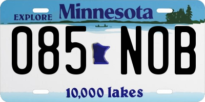 MN license plate 085NOB