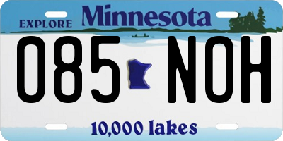 MN license plate 085NOH