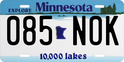MN license plate 085NOK