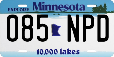 MN license plate 085NPD