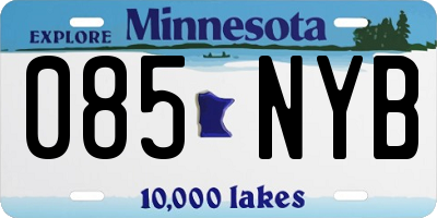 MN license plate 085NYB