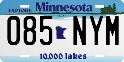 MN license plate 085NYM