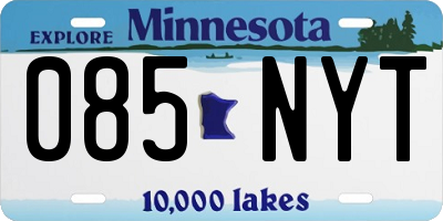 MN license plate 085NYT