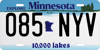 MN license plate 085NYV