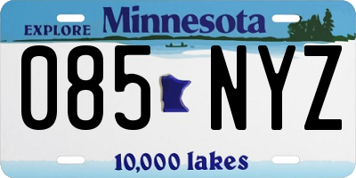MN license plate 085NYZ