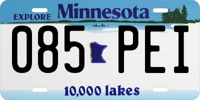 MN license plate 085PEI