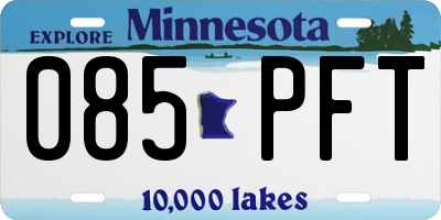 MN license plate 085PFT