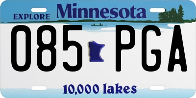 MN license plate 085PGA