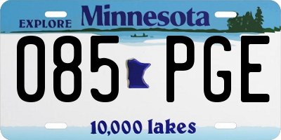 MN license plate 085PGE