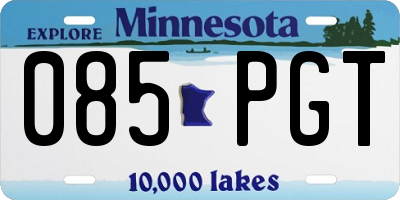 MN license plate 085PGT