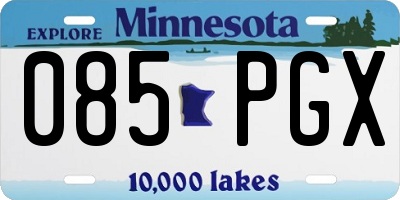 MN license plate 085PGX