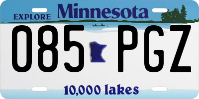 MN license plate 085PGZ