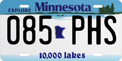 MN license plate 085PHS