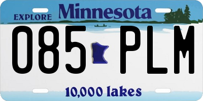 MN license plate 085PLM