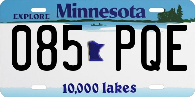 MN license plate 085PQE