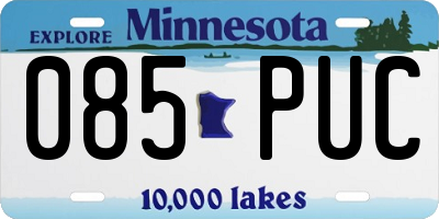 MN license plate 085PUC