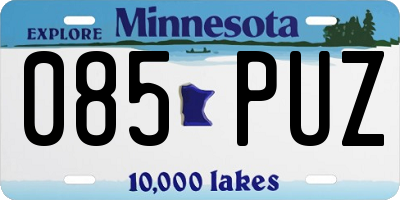 MN license plate 085PUZ