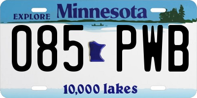 MN license plate 085PWB