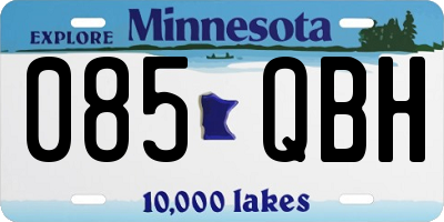 MN license plate 085QBH