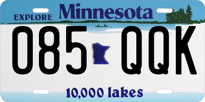 MN license plate 085QQK