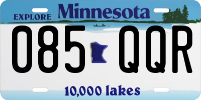 MN license plate 085QQR