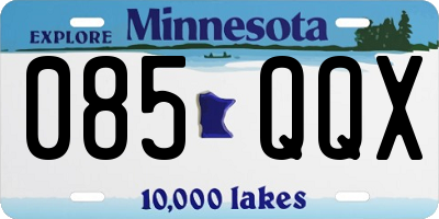 MN license plate 085QQX