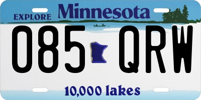 MN license plate 085QRW