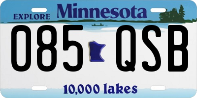 MN license plate 085QSB