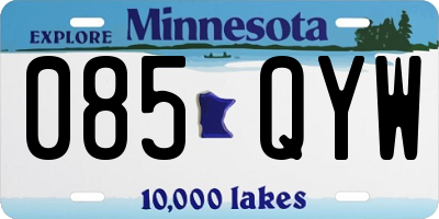 MN license plate 085QYW