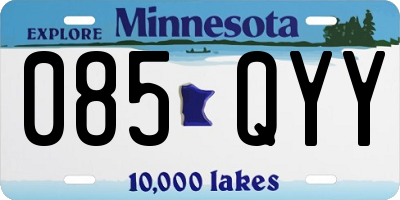 MN license plate 085QYY