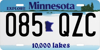 MN license plate 085QZC