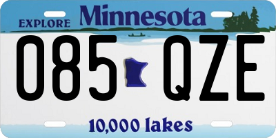 MN license plate 085QZE