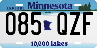 MN license plate 085QZF