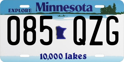MN license plate 085QZG