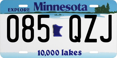 MN license plate 085QZJ