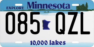 MN license plate 085QZL
