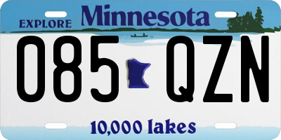 MN license plate 085QZN