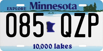 MN license plate 085QZP